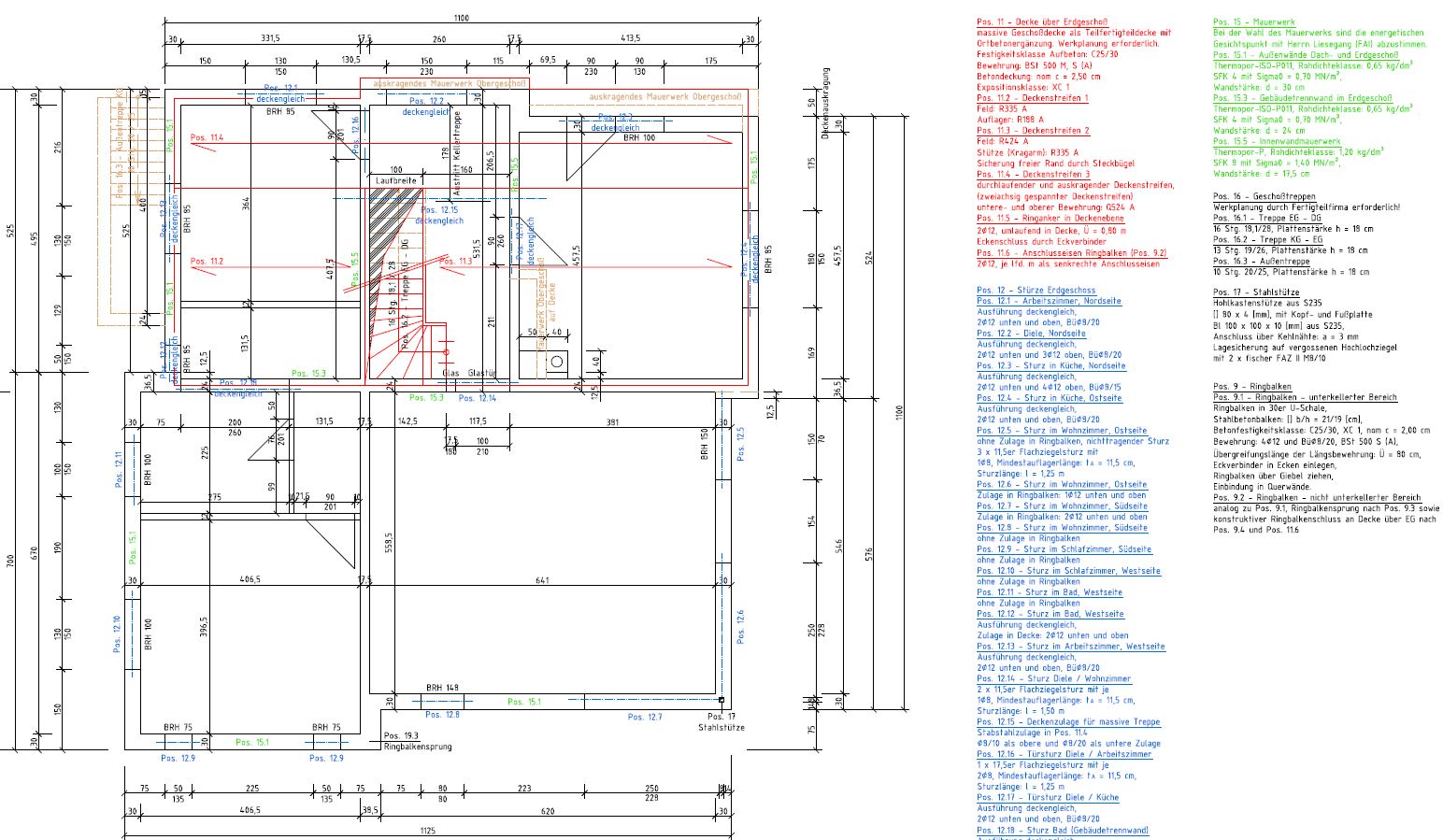 Tragwerksplanung EFH Rein